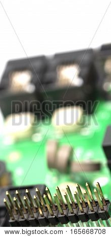 Electronic Printed Circuit Board With Many Electrical Components