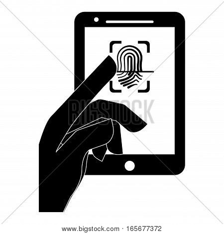 fingerprint security or safety related icons image vector illustration design