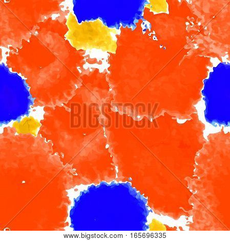 Red texture. Vector murble background. Watercolor hand drawn marbling illustration, aqua print. Bright colorfull stains. Cover design, trendy graphic, artistic effect. Abstract painting template.