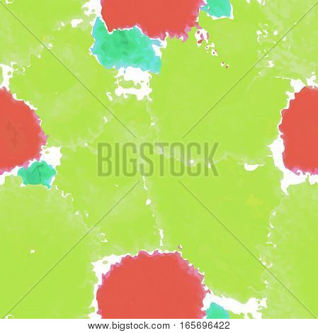 Green texture. Vector murble background. Watercolor hand drawn marbling illustration, aqua print. Bright colorfull stains. Cover design, trendy graphic, artistic effect. Abstract painting template.