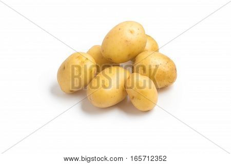 Baby Potatoes. Small Potato on white background