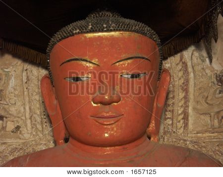 Retrato de Buda vermelho