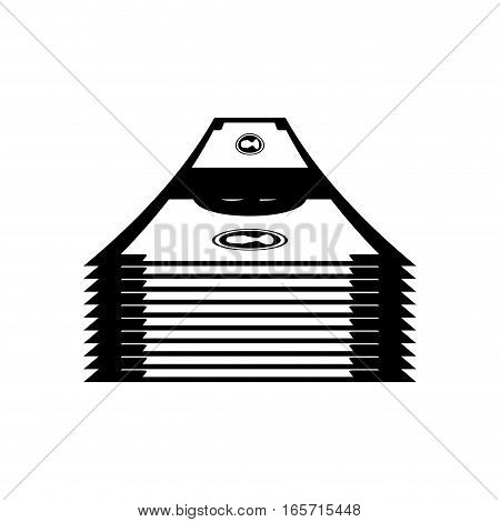 money bills or wad of cash over white background. vector illustration
