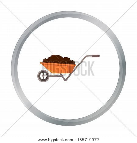 Wheelbarrow icon of vector illustration for web and mobile design