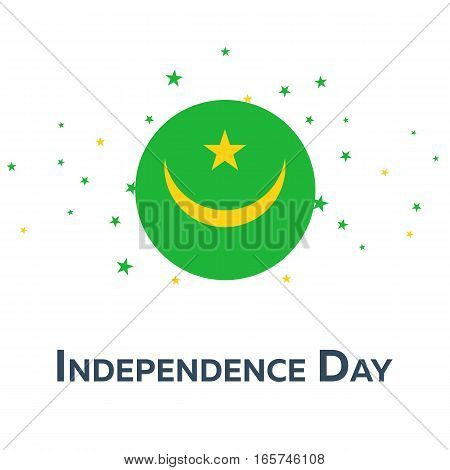 Independence Day Of Mauritania. Patriotic Banner. Vector Illustration.