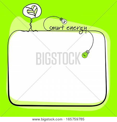 A text box for fill your text and theme of smart energy