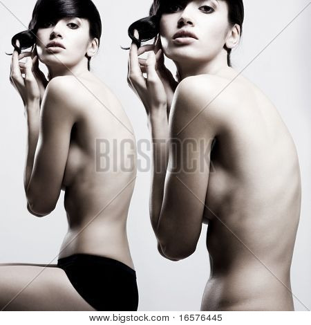 Portrét sexy bruneta žena