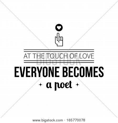 Typographic Poster With Aphorism 