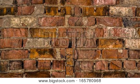 Brickwork. Brick. Rough brick wall. Brickwall. Brick house. Old brick wall