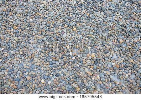 abstract background with dry round pebble stones