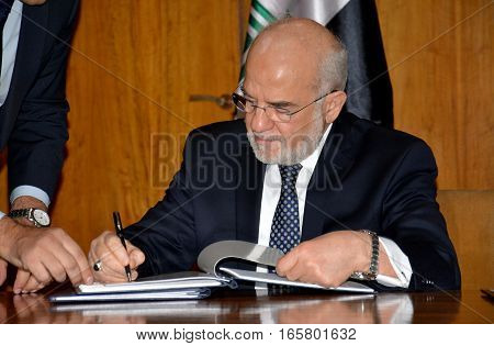 Belgrade, Serbia. January 19Th 2017: Iraq Foreign Minister Dr Ibrahim Al Jaafari In Official Visit T