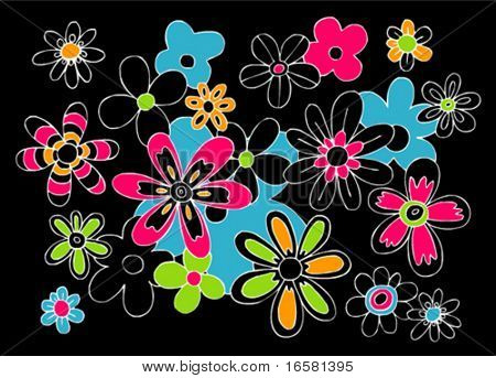 Květy grafické ilustrace