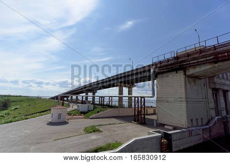 Gorodets, Russia - June 2.2016. View of the lower gateway Gorodetsky to the Volga River