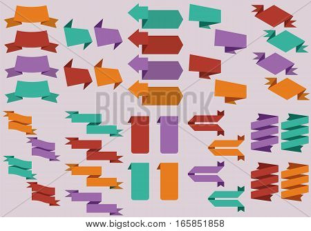 Flat design of Web Stickers, Tags, Banners and Labels collection