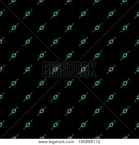 Dark black and green diagonal seamless design pattern