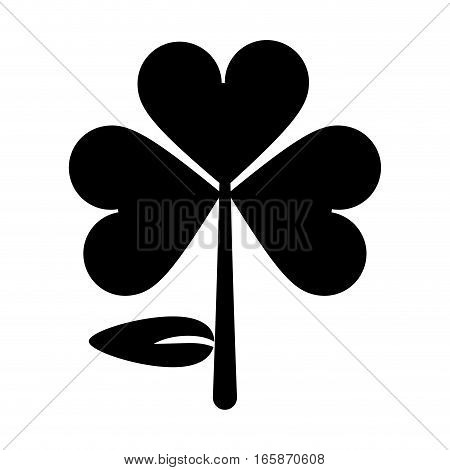 silhouette clover leafs saint patrick day ornament vector illustration eps 10