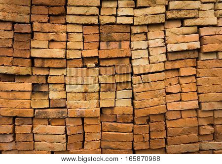 Red bricks texture photo taken in Depok Indonesia java