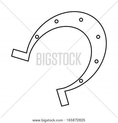 st patrick day horseshoe lucky symbol outline vector illustration eps 10