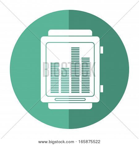 smart watch music frecuency shadow vector illustration eps 10