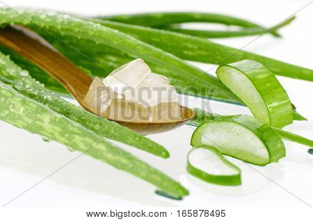 Spoonful Of Aloe Vera El Cut In Cube.