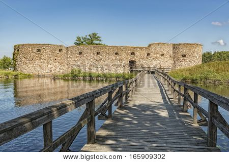Kronobergs castle ruin in the smaland region of Sweden close to the city of Vaxjo.