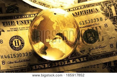 Dollar Bill Globe