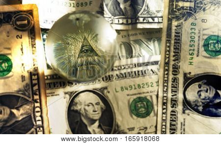 Usd Dollar Bill Eye Pyramid Mason