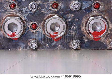 Machine Part on Metal Table, Service and Repair
