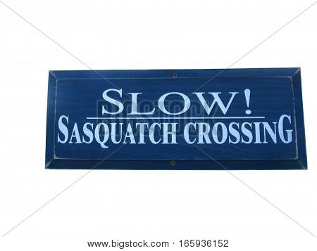 Clipping Path for Slow Sasquatch Crossing Sign