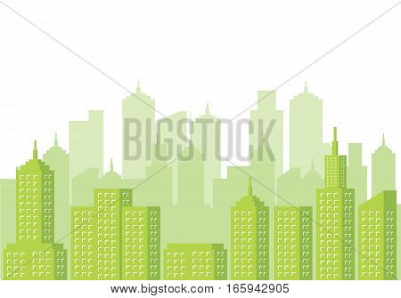 Urban landscape . Modern city scape . Green Cityscape . Eco city Ecology