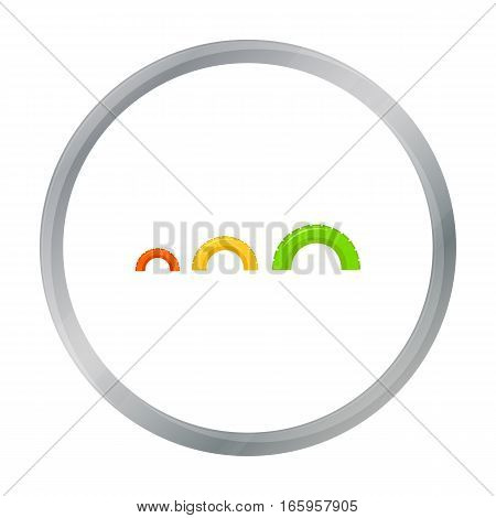 Tire on playgarden icon in cartoon style isolated on white background. Play garden symbol vector illustration.