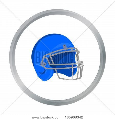 Helmet icon cartoon. Single sport icon from the big fitness, healthy, workout cartoon. - stock vector
