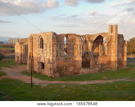 Ruin Of Mediavel Gothic Church In Famagusta