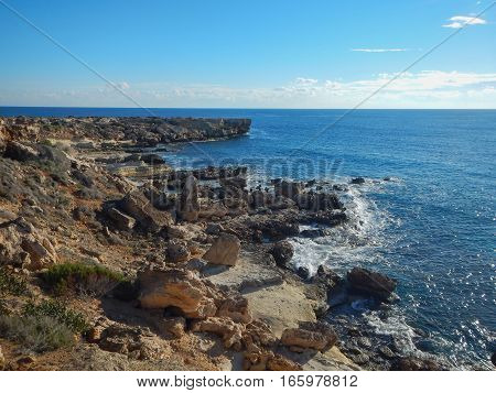Beautiful Rocky Shore Of Cyprus