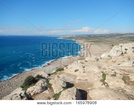 Beautiful Rocky Shore Of Cyprus