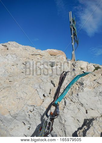 Climbing Gear On The Cyprus Limestone