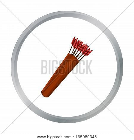 Quiver icon cartoon. Singe western icon from the wild west cartoon. - stock vector