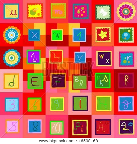 pattern with education theme elements