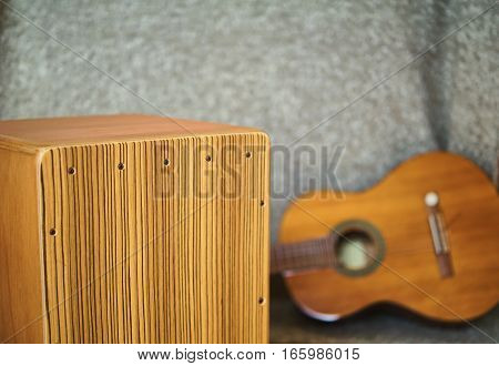 A Cajon and guitar. Super musical duet