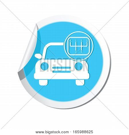Car service. Car with stick shift icon