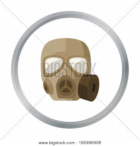 Army gas mask icon in cartoon style isolated on white background. Military and army symbol vector illustration - stock vector