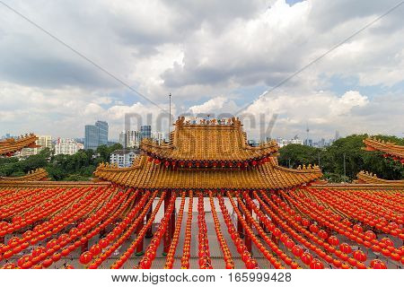 Kuala Lumpur scenic city view from Thean Hou Temple on Robson Heights