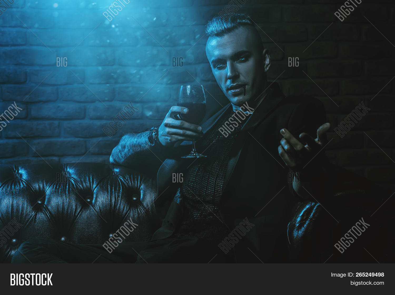 Vampire man sitting image  photo free trial  bigstock Vampire man sitting image  photo free trial  bigstock
