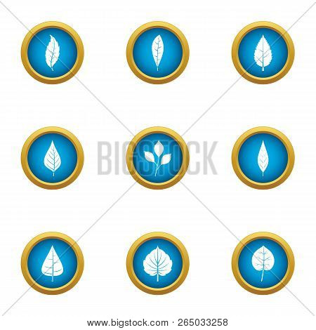 Leafage Icons Set. Flat Set Of 9 Leafage Vector Icons For Web Isolated On White Background
