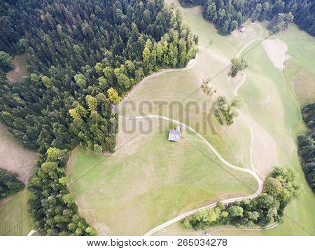 View Of Mountain And Valley In Luthern, Switzerland