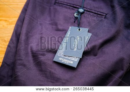 Paris, France - Jan 2, 2018: New Pair Of Pants From Macgregor Dutch Designer Label