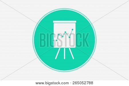 Flipchart With Marketing Data Icon. Simple Illustration Of Flipchart With Marketing Data Vector Icon