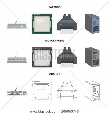 Vector Illustration Of Laptop And Device Logo. Collection Of Laptop And Server Stock Vector Illustra