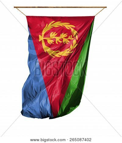 Flag Of Eritrea. Isolated On A White Background.