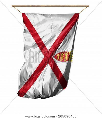 Flag Of Jersey. Isolated On A White Background.
